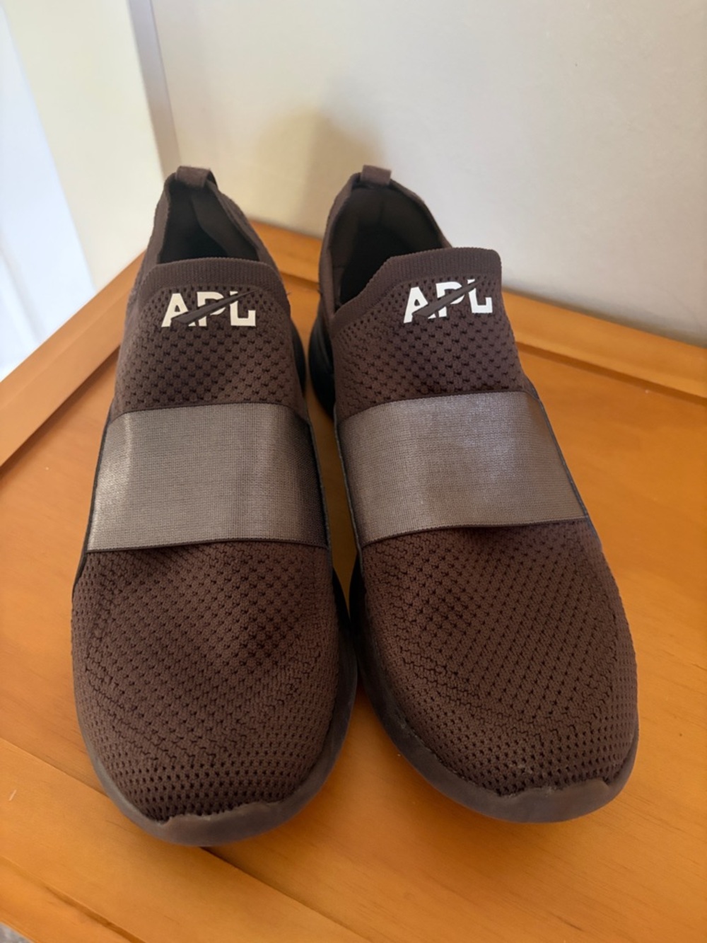 APL TechLoom Slip-On Sneakers in Dark Brown. Great Condition!